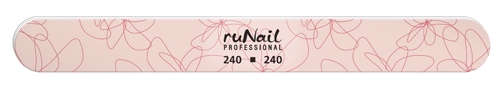 Пилка для натуральных ногтей тонкая ruNail 240/240.