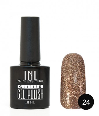 Гель-лак TNL Glitter №24 Коричневый, 10 мл. Гель-лак TNL Glitter №24 Коричневый, 10 мл.