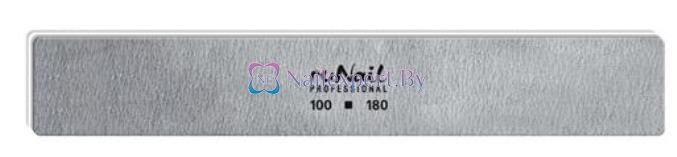 Пилка для искусственных ногтей ruNail 100/180 серая, прямая Пилка для искусственных ногтей ruNail 100/180 серая, прямая